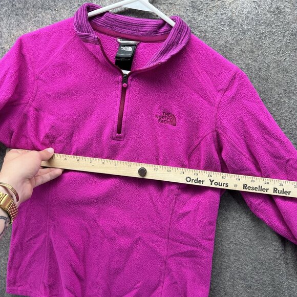The North Face Sweater Womens Medium Pink Fleece Quarter Zip Pullover Outdoor - Picture 11 of 13